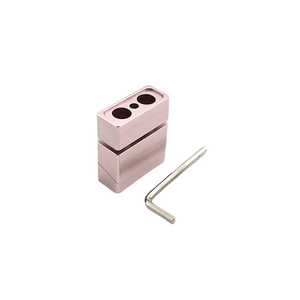 Prix usine petit 3D 2 cavités bricolage rouge à lèvres moule 11.1mm or Rose alliage d'aluminium lèvre Rouge baume à lèvres outil de maquillage emballé dans un sac - Product Image 5