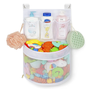Angelbaby Organisateur de jouets de bain pour <span class=keywords><strong>baignoire</strong></span> de bébé <span class=keywords><strong>Filet</strong></span> suspendu en maille Sac de rangement pour jouets pour enfants <span class=keywords><strong>avec</strong></span> 2 crochets - Product Image 2
