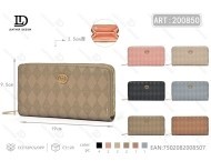 Portafoglio da Donna con Cerniera Grande, Porta Carte Minimalista in Pelle Sintetica Microfibra - Product Image 1