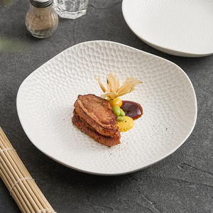 Vaisselle Speckle Platos Gastronomy, vaisselle de restaurant, assiette en céramique, forme unique, assiette pour salade - Product Image 2