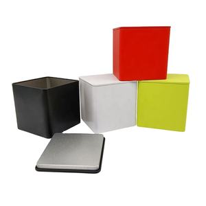 Boîte à thé carrée haut de gamme en fer blanc de qualité alimentaire pour l'emballage du café et du thé, boîte à épices magnétique pour réfrigérateur, échantillon de produit - Product Image 1