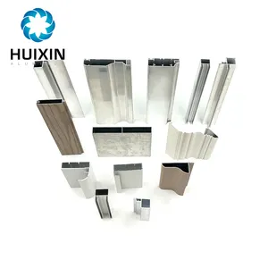 Powder Coating Wood Grain Aluminum Extrusion Profiles for Kitchen Cabinet