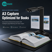 BAOSHARE GP-2300AF Scanner de documents métallique A3 20MP pour numérisation de livres, OCR pour système de capture aérienne, haute performance pour les administrations