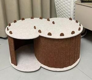 Modische Haustier betten Faltbares rundes Donut-Tunnel bett Katzen versteck für mehrere Katzen Filz-Aufbewahrung körbe für Haustiere - Product Image 3