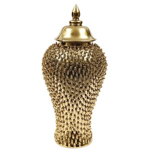 Vaso in ceramica placcato oro barattolo di zenzero per soggiorno tavolo da <span class=keywords><strong>pranzo</strong></span> casa ingresso <span class=keywords><strong>sala</strong></span> <span class=keywords><strong>arredamento</strong></span> per fiori - Product Image 5