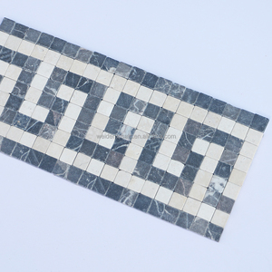 Nghệ thuật hiện đại biên giới Gạch Mosaic đá cẩm thạch cho khách sạn nửa bức tường và sàn gỗ tính năng giải pháp thiết kế đồ họa cho trang trí phòng - Product Image 2