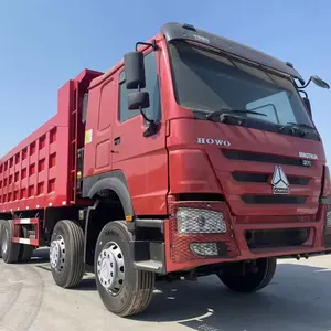 SINOTRUK HOWO Red right-hand drive 8*4 twelve-wheel dump truck with a load capacity of more than 50 tons