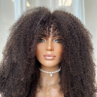 Perruque 360 Lace en Cheveux Humains Frisés Kinky Haute Densité, Volume Complet Texture Naturelle, Cheveux Remy Bouclés Profonds pour des Looks de Salon Audacieux
