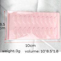 ET5 vente en gros, plateau de cils blanc transparent rose régulier, plateau de cils, faux cils et outils