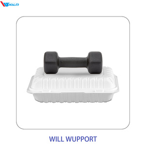 Contenedor de Alimentos Desechable de Plástico Rectangular de 8 Pulgadas Apto para Comida para Llevar de Restaurantes - Product Image 4