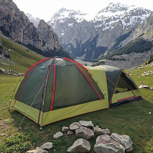 Phong Cách Mới Glamping Lều Cho Gia Đình Bên Lều Nơi Trú Ẩn Với Hai Phòng Ngủ Sợi Thủy Tinh Ba Lan Bền Oxford Vải - Product Image 1