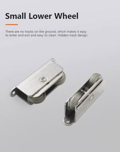 WEKIS Concealed Sliding Barn Door Hardware with Soft Close Mechanism Invisible <b>Magic</b> Trackless Two-way Buffer <b>Kit</b> Aluminium - Product Image 5