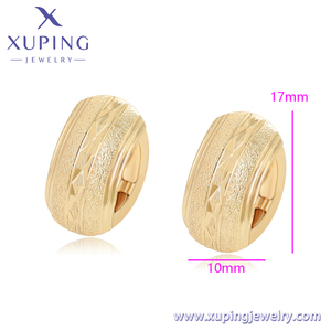 XUPING Joyería de Moda, Pendientes Huggie de Cobre Chapado en Oro de 14K, Joyería de Lujo Minimalista para Mujer, Novia, Dama - Product Image 2