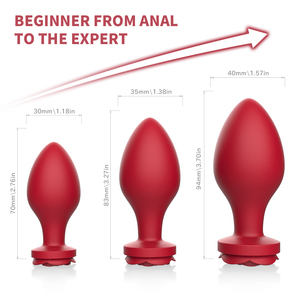 S-HANDE Dropshipping Giocattoli Sessuali in <span class=keywords><strong>Silicone</strong></span> a Forma <span class=keywords><strong>di</strong></span> Rosa, Massaggiatore Anale Nero, Set <span class=keywords><strong>di</strong></span> Plug Anali - Product Image 2