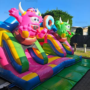 Château gonflable PVC pour fête en plein air, double piste, trampoline gonflable, toboggan gonflable, trampoline gonflable - Product Image 2