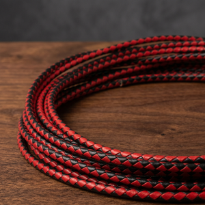 Braided <b>Leather</b> Cord for Jewelry Making Necklace <b>Bracelets</b> Accessories All Sizes and Colors Full-Grain Original <b>Leather</b> String - Product Image 1