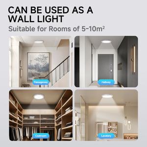 Lampes de plafond sans fil magnétiques à piles, éclairage de placard, lampes LED pour douche, escalier, garde-manger, couloir, véranda - Product Image 5