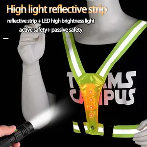 Multi-color Signal Led Reflective Vest LED Running Safety Vest For Sport