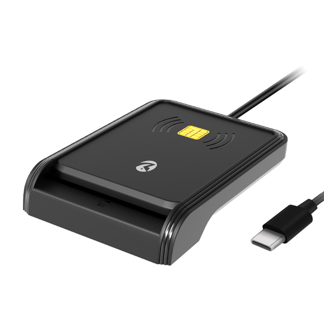 ZOWEETEK Type C 13.56Mhz NFC Card Reader Writer ISO 7816 EMV CAC Smart Chip Card Reader ATM Bank Credit Card Reader Payment