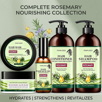 Ensemble de soins capillaires nourrissants et hydratants à la  romarin biologique, shampoing, après-shampoing, crème, huile, masque, combo pour adultes, vente en gros OEM ODM