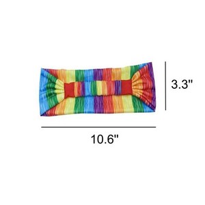 Vente en gros de bandeaux de sport arc-en-ciel absorbant la transpiration et anti-transpiration, bandeaux de yoga, accessoires pour cheveux - Product Image 4