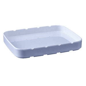 Пластиковая 8-дюймовая белая прямоугольная меламиновая тарелка - Product Image 1