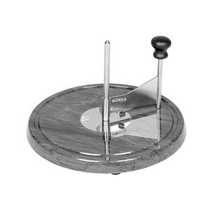 Cortador de queso manual con base de mármol y cuchilla de acero inoxidable para servir queso - Product Image 1