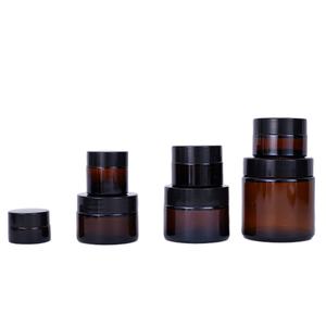 Venta al por Mayor de Frascos de Vidrio Marrón Crema de 5g, 10g, 15g, 30g, 50g y 100g con Tapa de Plástico Negra para Bálsamo Labial y Envases de Cosméticos - Product Image 3