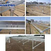 Structure de montage au sol solaire robuste pour panneaux photovoltaïques, système de support en acier pour projets solaires à grande échelle