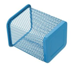 Porte-stylos en maille, panier à crayons, organiseur de rangement carré pour pinceaux de maquillage, accessoires de bureau, bleu - Product Image 4
