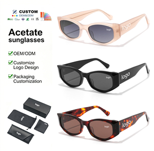 <span class=keywords><strong>Lunettes</strong></span> <span class=keywords><strong>de</strong></span> <span class=keywords><strong>soleil</strong></span> noires style INS pour défilé, protection UV400, monture en acétate faite à la main, logo personnalisé, style punk hip-hop pour <span class=keywords><strong>femme</strong></span>, usage quotidien, vente en gros usine - Product Image 1