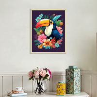 Kit de peinture par numéros haut de gamme sur toile, diverses tailles, fait main, dessin au trait clair avec loupe, peinture comestible