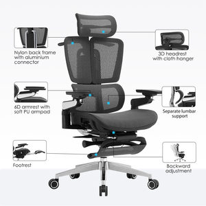Silla de Oficina Ergonómica de Lujo con Diseño Moderno de Malla Completa de Gama Alta Silla Ejecutiva de Lujo para Escritorio de Computadora - Product Image 3