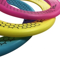 Anneau volant en plastique promotionnel avec couleur et logo personnalisés, jouet gonflable pour jeux en plein air