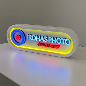 Tùy chỉnh <span class=keywords><strong>3D</strong></span> tường biểu tượng dấu hiệu chữ tròn lightbox thép không gỉ quảng cáo ánh sáng Hộp - Product Image 1