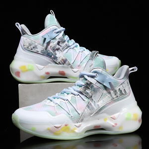 Baskets montantes décontractées pour hommes, inspirées du basketball, en maille et cuir synthétique, respirantes, style streetwear, confortables pour le quotidien - Product Image 4