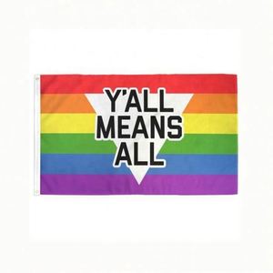 Bandera del Orgullo Gay/Lesbiana/LGBT de Poliéster de Alta Calidad, 3x5 pies, Diseño Vibrante y Elegante para la Diversidad e Inclusión - Product Image 6