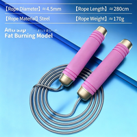 Cuerda de Saltar Ajustable de 2.8m con Cable de Acero Reforzado |   Asas de EVA Transpirables y Antideslizantes |   Fitness en Interiores y Exteriores para Hombres y Mujeres