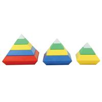 Jeu de blocs pyramidaux magiques multifonctionnels éducatifs pour l'assemblage, jouets stimulants pour l'esprit, en PVC, pour les 0-14 ans