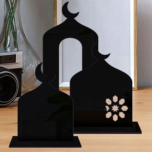 New <b>Acrylic</b> <b>Table</b> Decor Eid Mubarak Moon Star Party Decorations for Ramadan Kareem Festival Celebration - Product Image 2