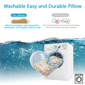 Oreiller en mousse de silicone <span class=keywords><strong>adulte</strong></span> de qualité <span class=keywords><strong>alimentaire</strong></span> respirant et lavable absorbant l'humidité pour sommeil profond - Product Image 5