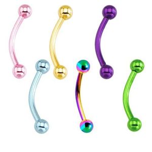 Mode Ip Plated G23 Titanium <span class=keywords><strong>Piercing</strong></span> Industriële Barbell <span class=keywords><strong>Piercing</strong></span> Wenkbrauw Ringen Sieraden Piercings Met Plain Bal - Product Image 3