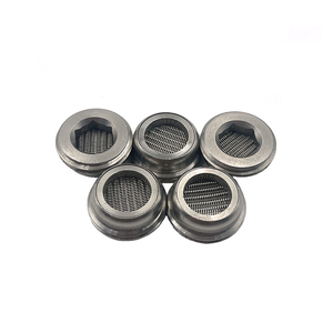 Disque filtrant fileté <span class=keywords><strong>en</strong></span> maille de fil d'<span class=keywords><strong>acier</strong></span> inoxydable Weikai personnalisé, 304/316, épaisseur 5,5 mm, trou diamanté, haute filtration - Product Image 2