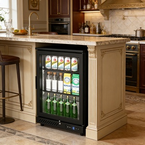 Congélateur vertical commercial, mini-réfrigérateur à bière, réfrigérateur de bar, réfrigérateur sous comptoir avec porte vitrée à charnières - Product Image 1