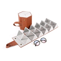 Bestpackaging PU cuir voyage Multi fente lunettes de soleil organisateur CASE logo personnalisé bijoux organiser boîte collier anneau support boîte