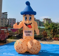 Equipo de alquiler de fiesta de Holanda Inflable Opblaasbare Ouwe Lul Abraham Globo viejo para Decoración de cumpleaños