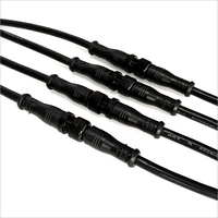 Câble étanche en PVC M12 2*0,5 mm² Connecteur d'alimentation LED mâle et femelle pour meubles intelligents Connecteur LED
