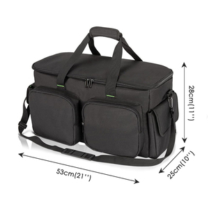 Bolsa de Transporte para Cables de DJ, con Base Acolchada Desmontable, Divisores Ajustables, para Almacenamiento de Accesorios de Cableado Musical, Audio y Visual - Product Image 2
