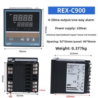 Termostat PID Cerdas XRKC REX-C100/C400/C700/C900 K Output 4-20mA 220VAC OEM/ODM Pengontrol Suhu Digital Industri