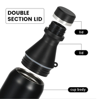 Bouteille isotherme à double paroi originale, réutilisable, en acier inoxydable, pour la course à pied